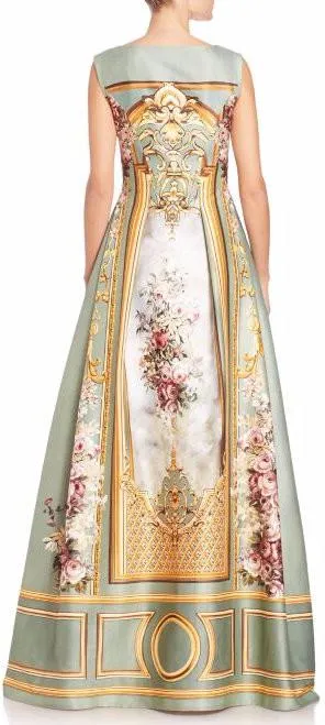 A-Line Embroidered Long Evening Dress