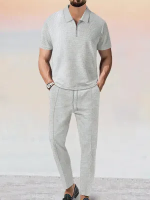 Athleisure Waffle 2-Piece Set