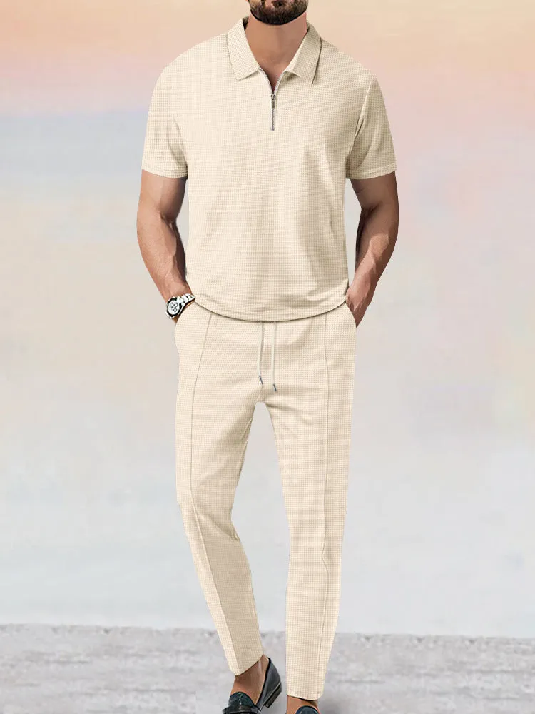 Athleisure Waffle 2-Piece Set