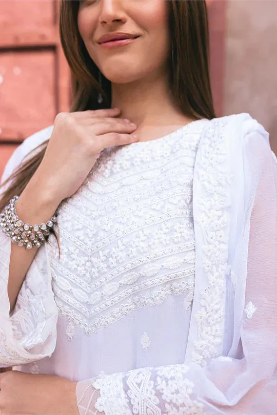 Azure | Embroidered Ensembles 3 Pcs | Snow Haze