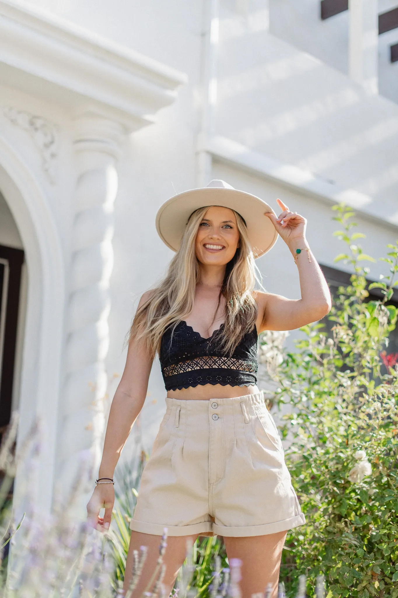 Bold Life Black Eyelet Bra Top