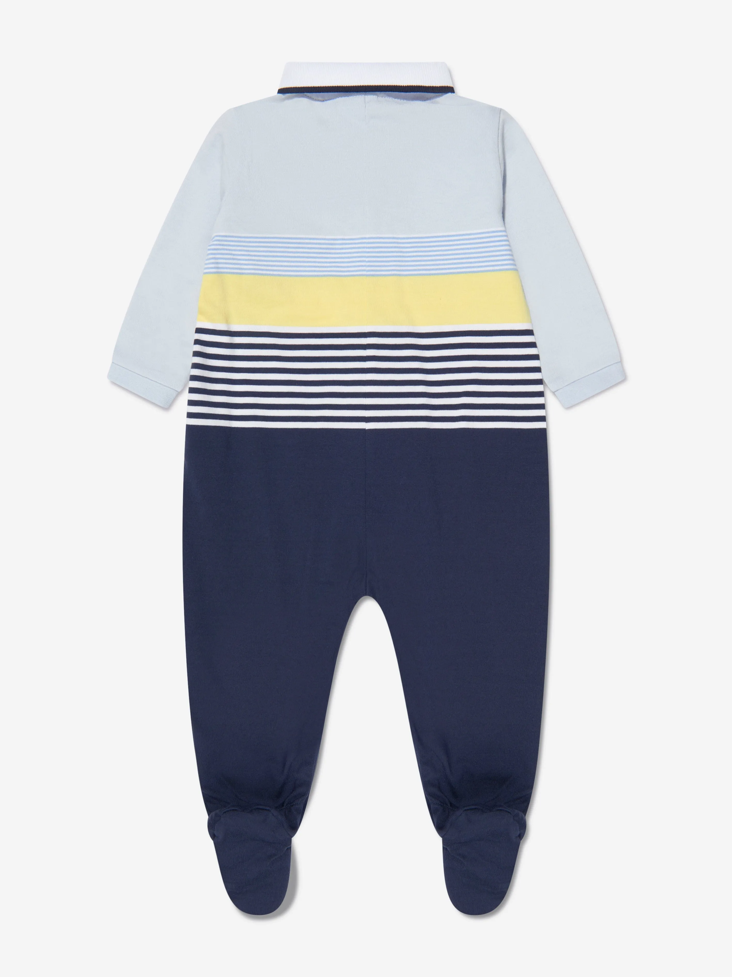 BOSS Baby Boys Organic Cotton Polo Babygrow Set in Blue