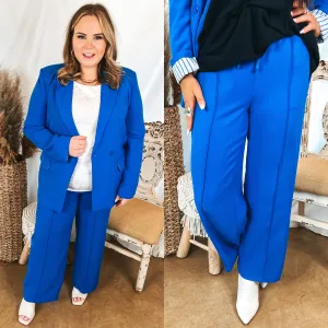 Bossy Business Drawstring Trouser Pants with Pockets in Royal Blue