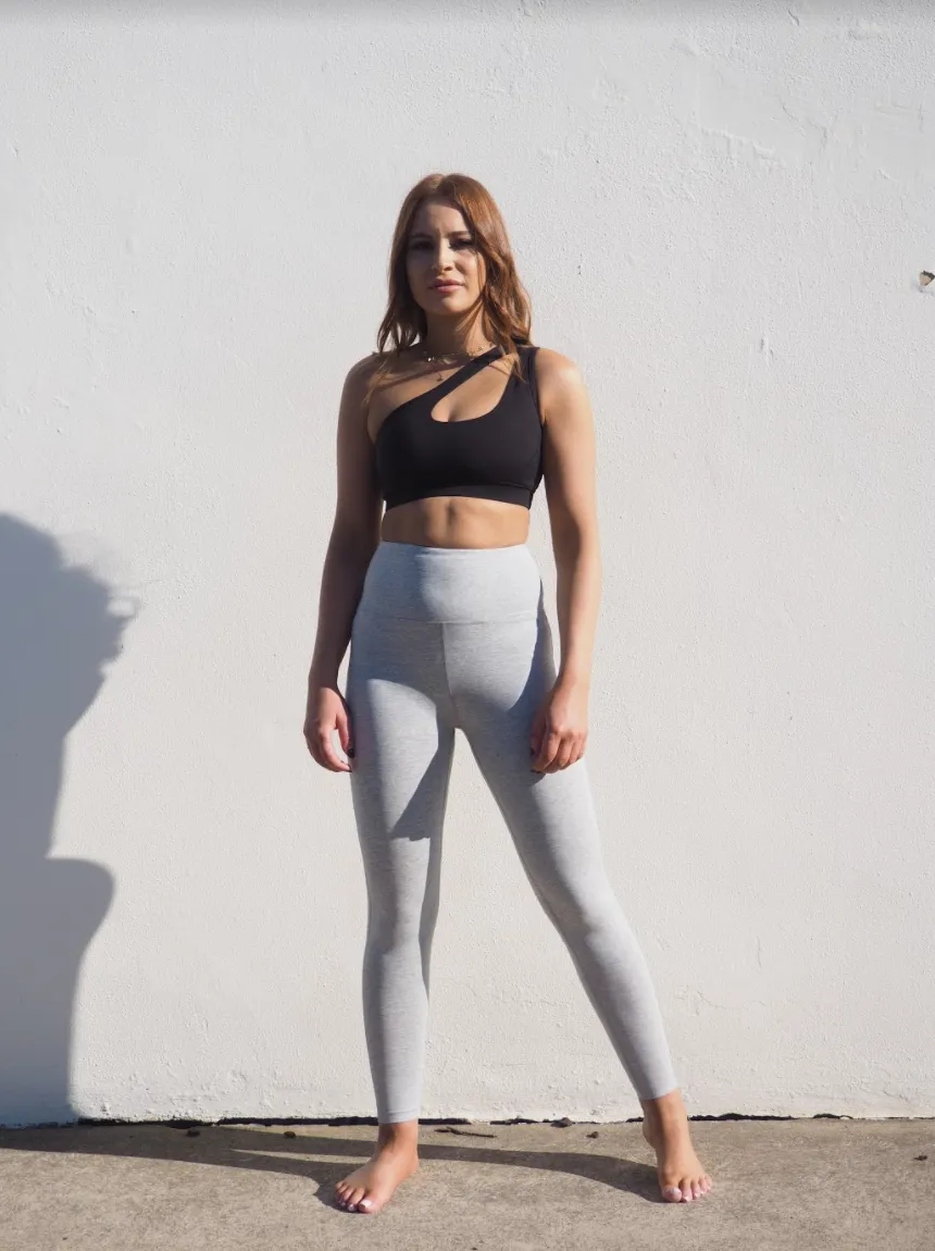 CELINE  // MARBLE GREY MID WAIST LEGGINGS