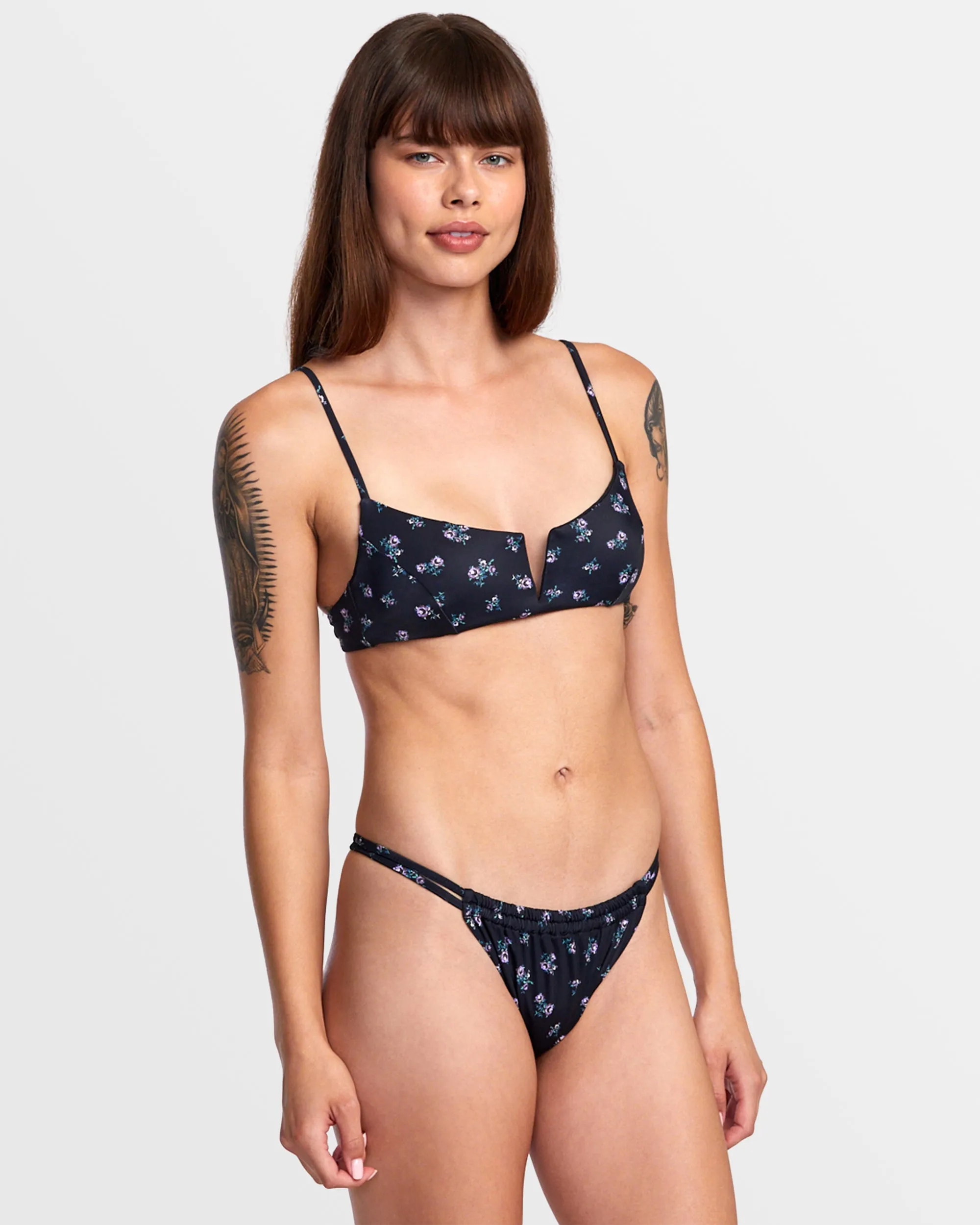 Contempo V-Wire Bralette Bikini Top - Black