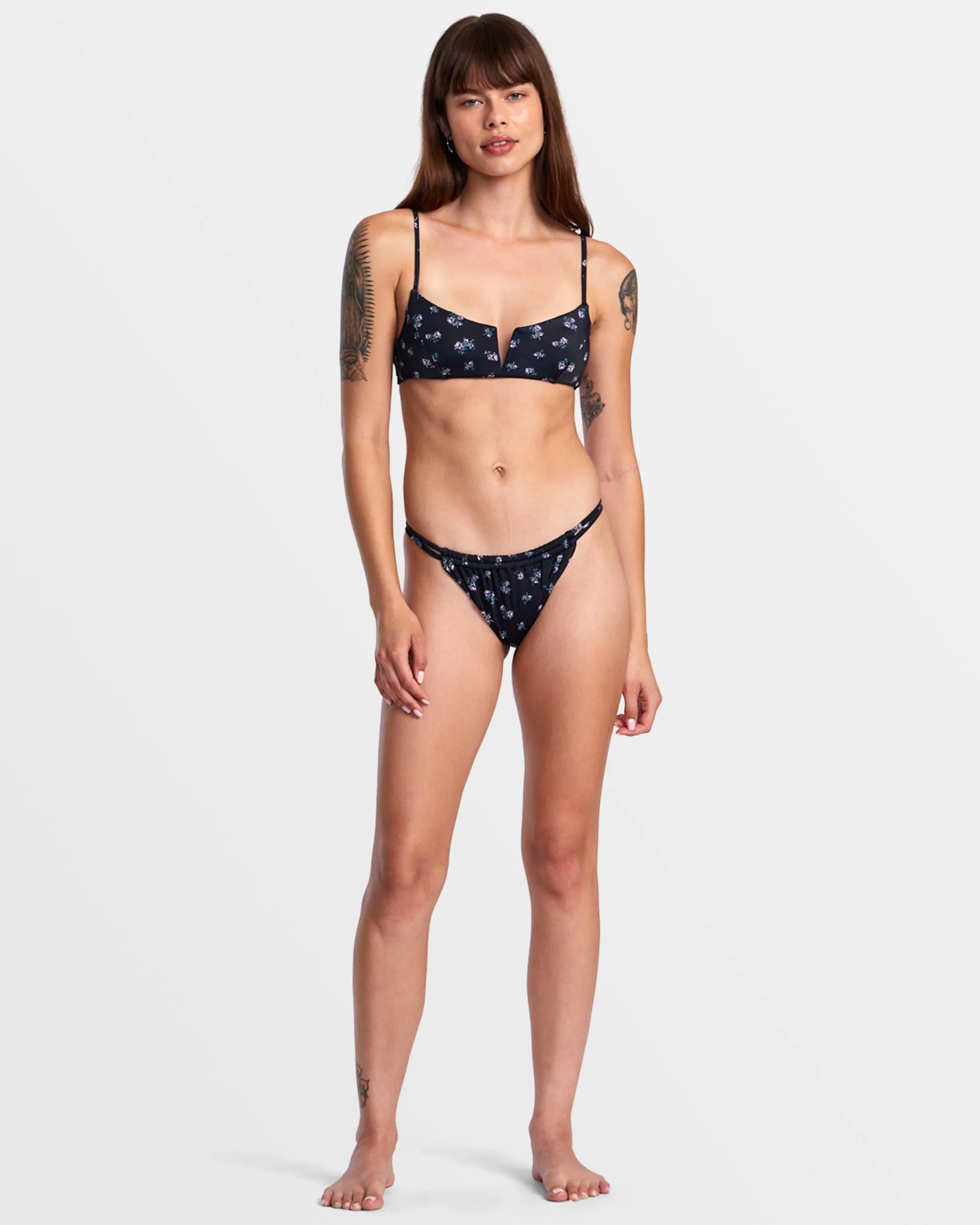 Contempo V-Wire Bralette Bikini Top - Black