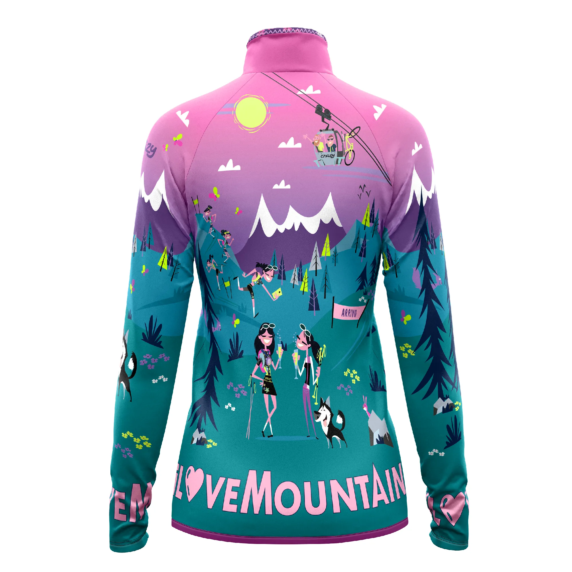 CRAZY PULL WONDER MAGIC LIGHT DONNA SECONDO STRATO TECNICO LEGGERO - SS24 - FANTASIA I LOVE MOUNTAIN