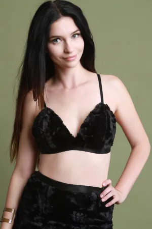 Faux Fur Bralette Top