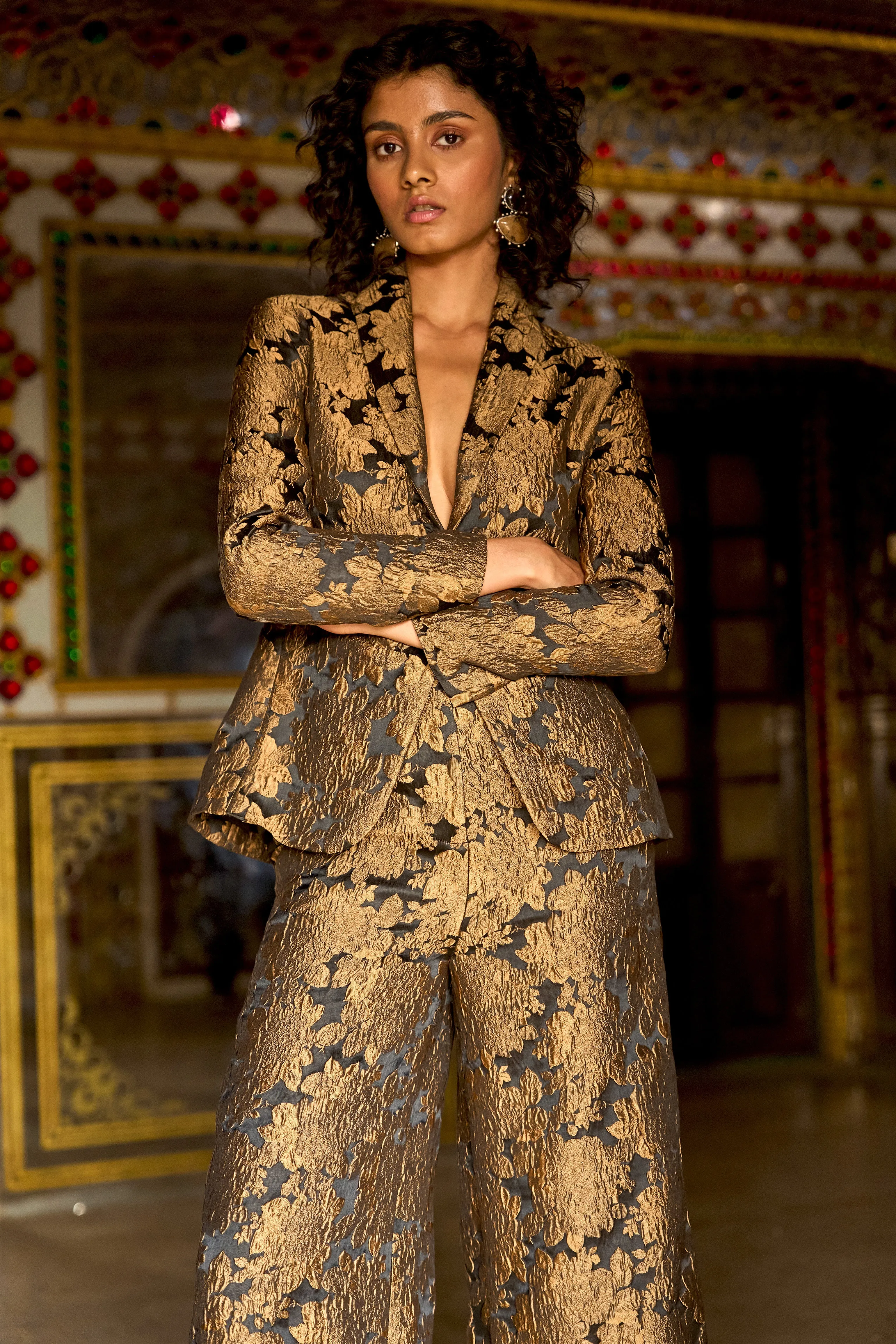 Floral Brocade Suit