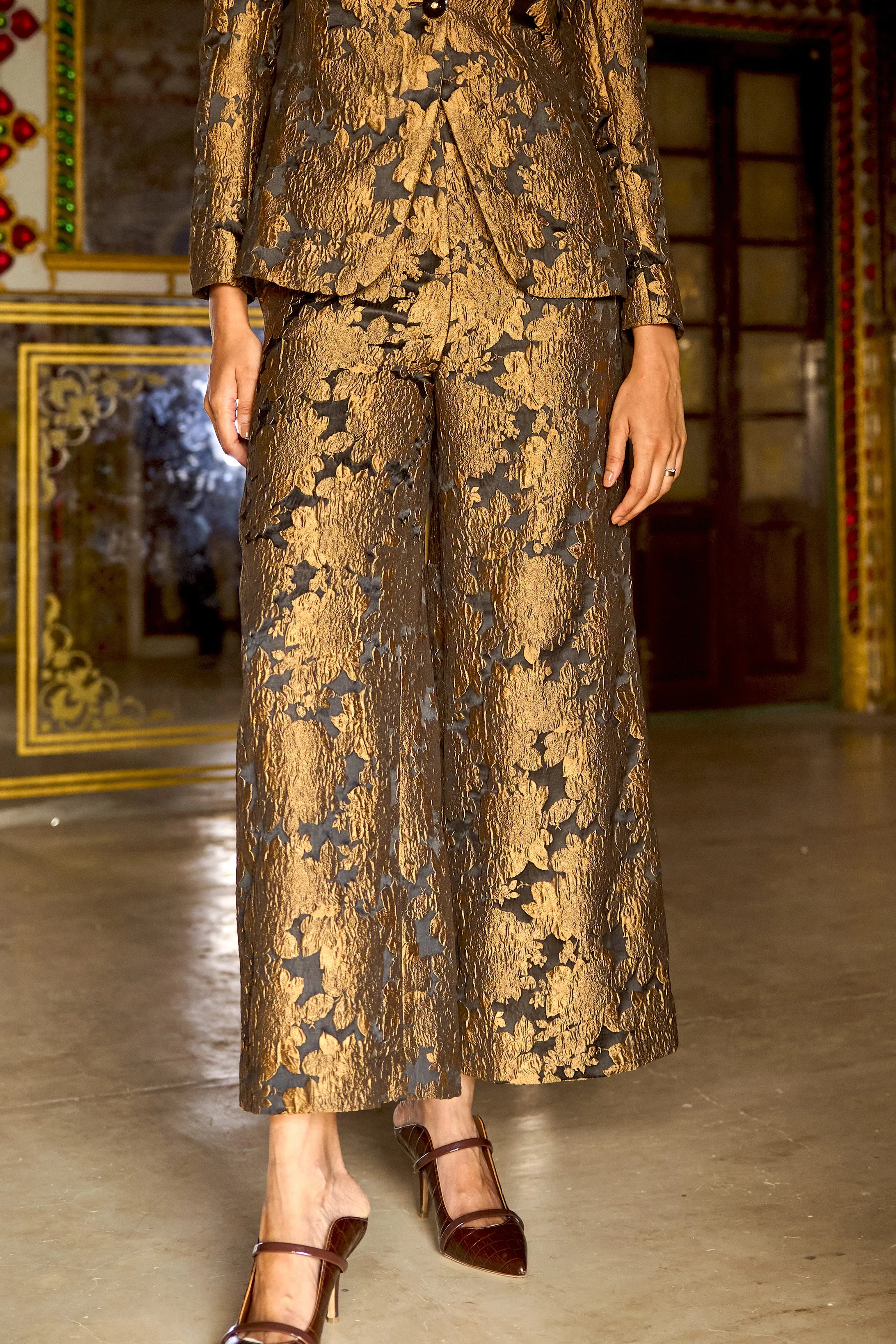 Floral Brocade Suit