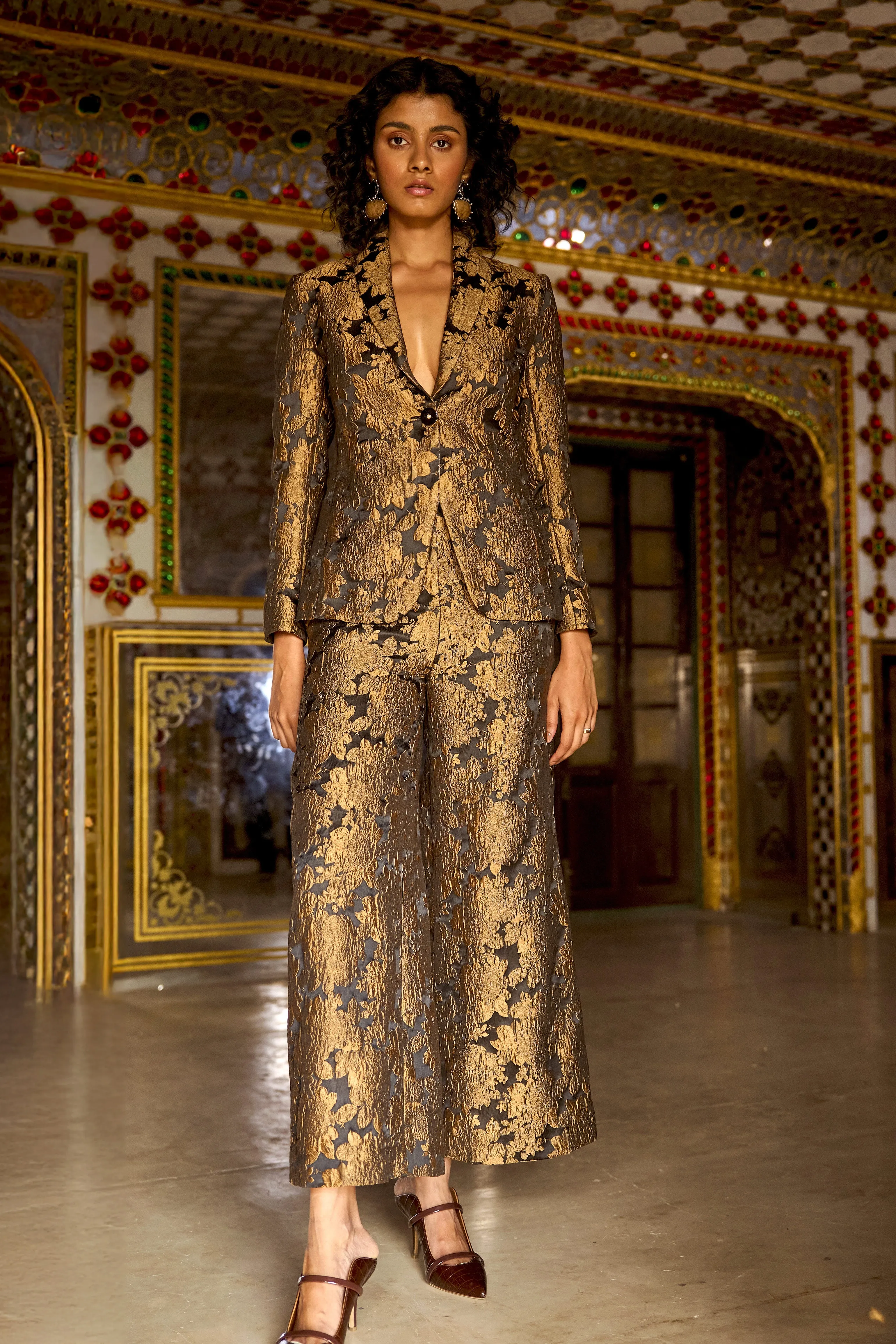 Floral Brocade Suit
