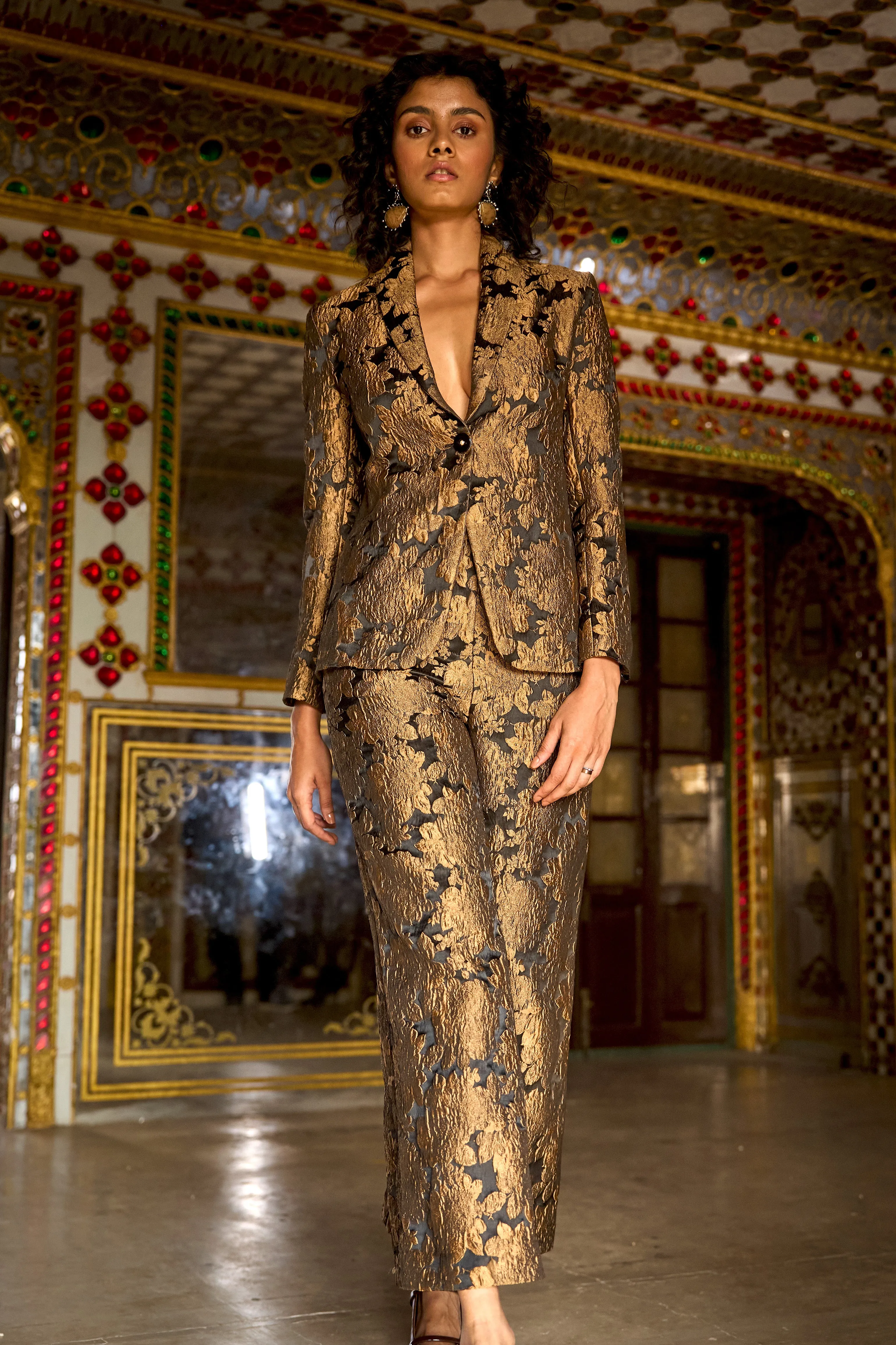Floral Brocade Suit
