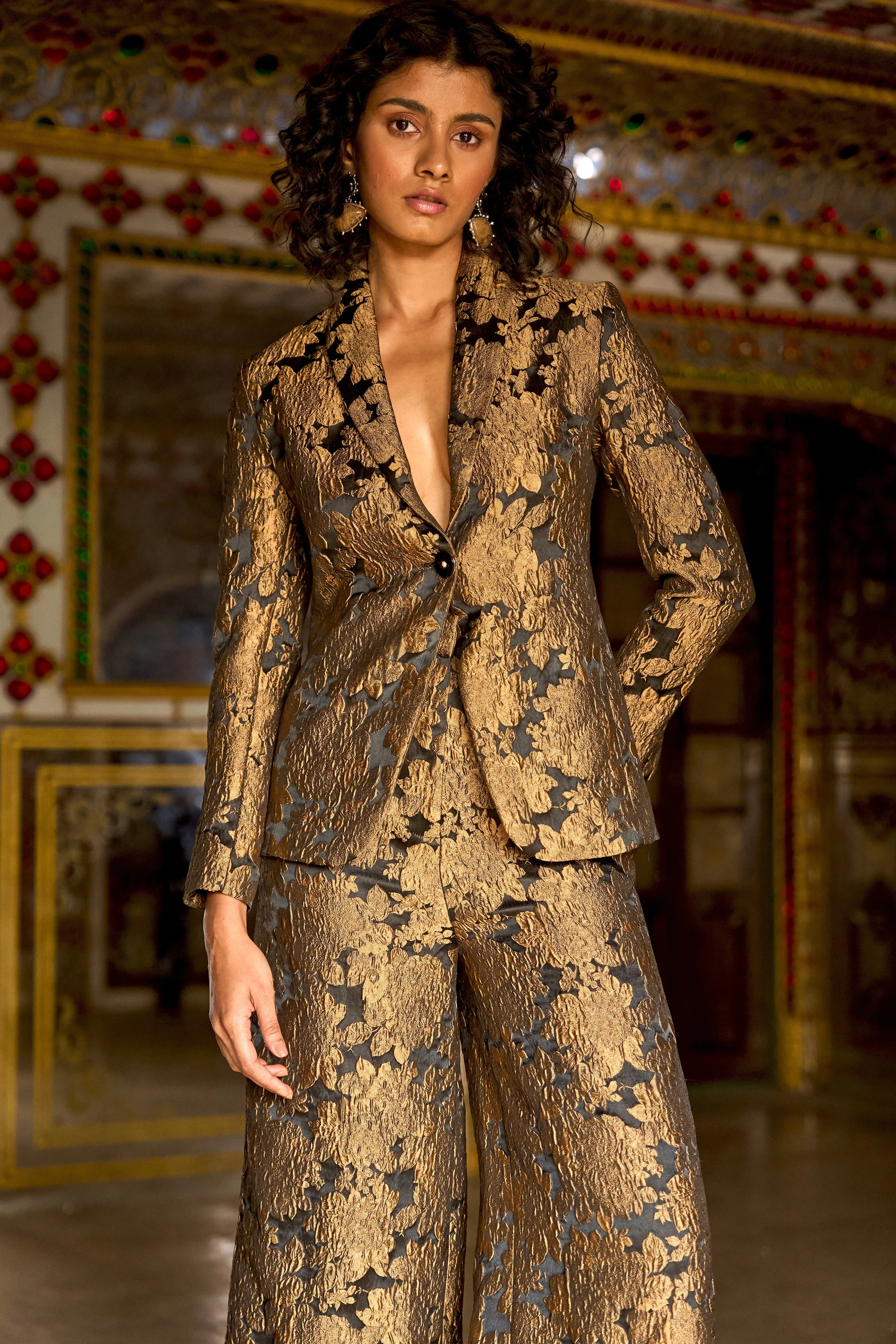 Floral Brocade Suit