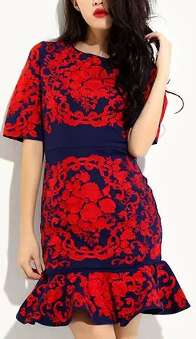 Floral Embroidered Dress