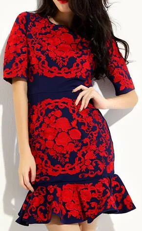 Floral Embroidered Dress