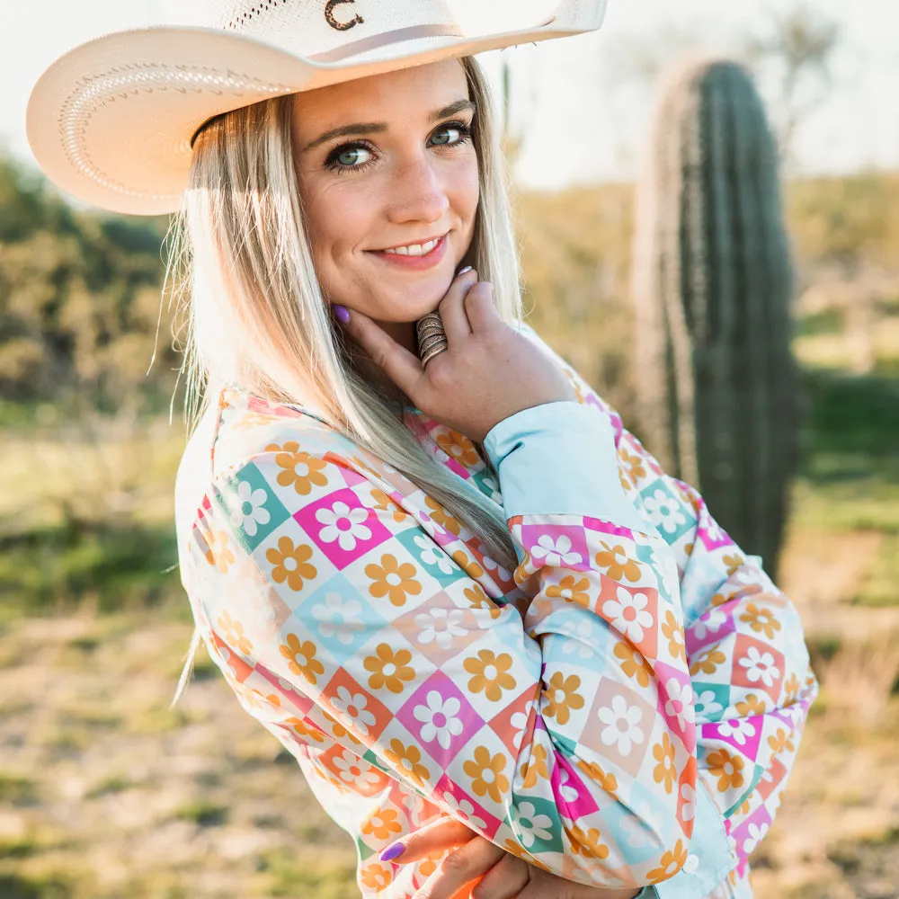 Flower Power Button Down