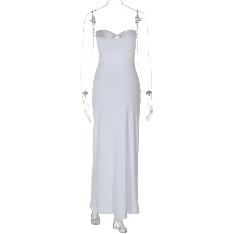 Flytonn-Christmas Outfits New Year's Eve Dress Night Out Club Dresses cute winter outfits Xandria Strapless Maxi Dress