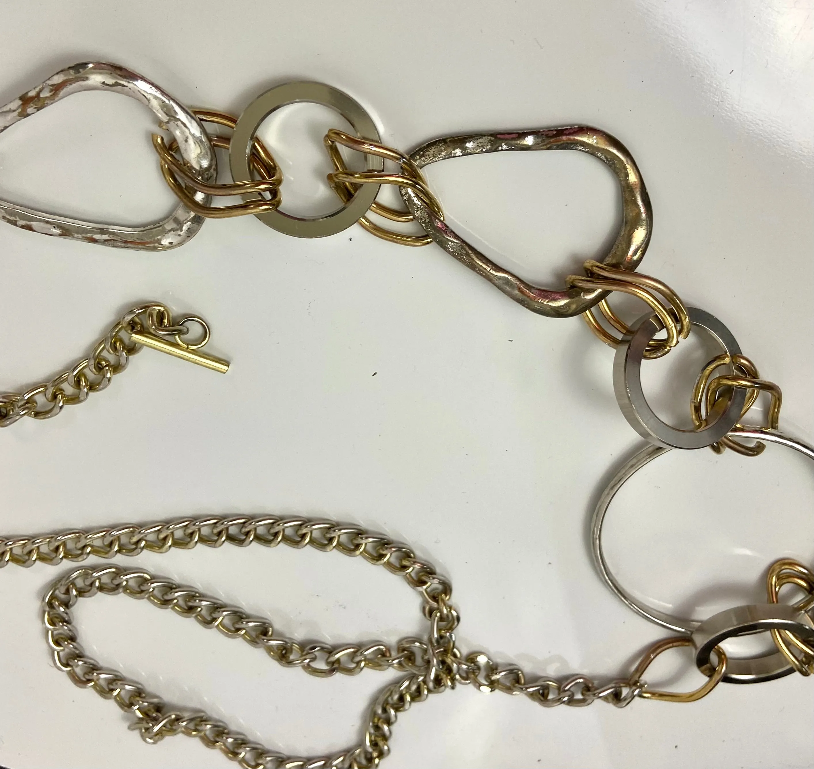 Gold & silver waist chain belt
