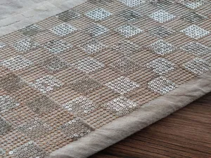 Golden Sequins and Zari Work Matt Embroidered Border