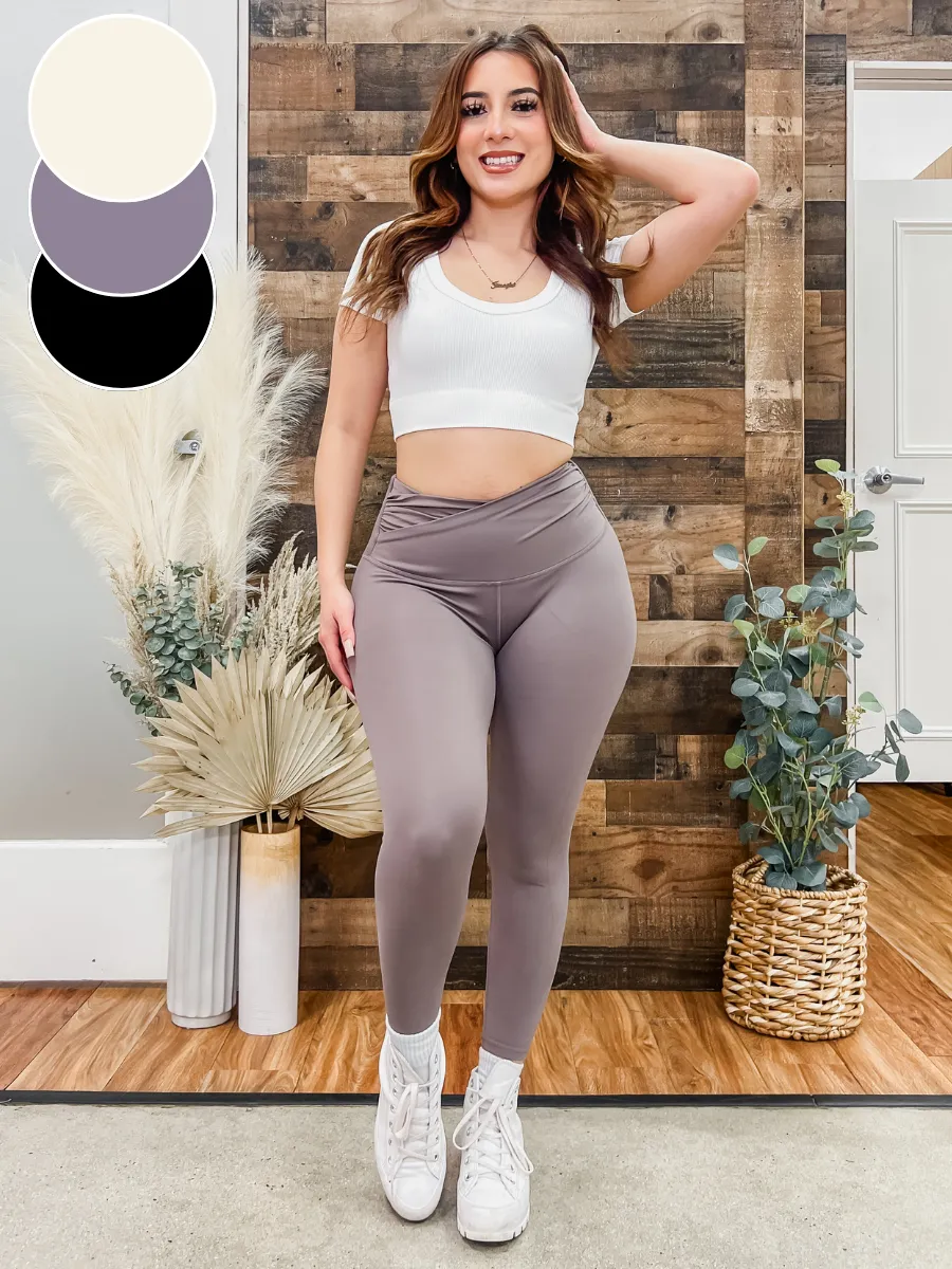 Hayden Crossover Waist Slimming Leggings