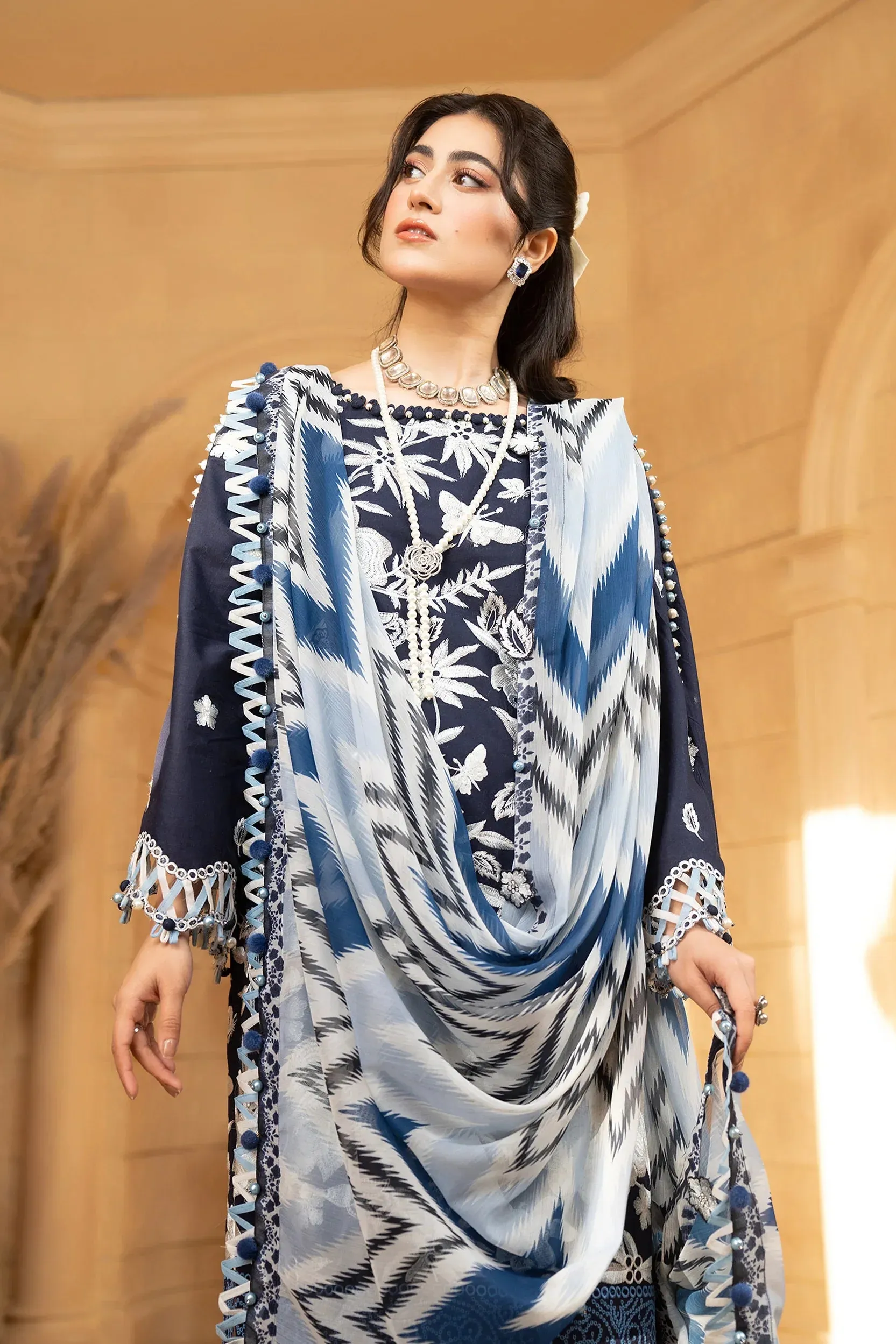 Hemstitch | Summer Luxury Lawn 24 | Ice Blue