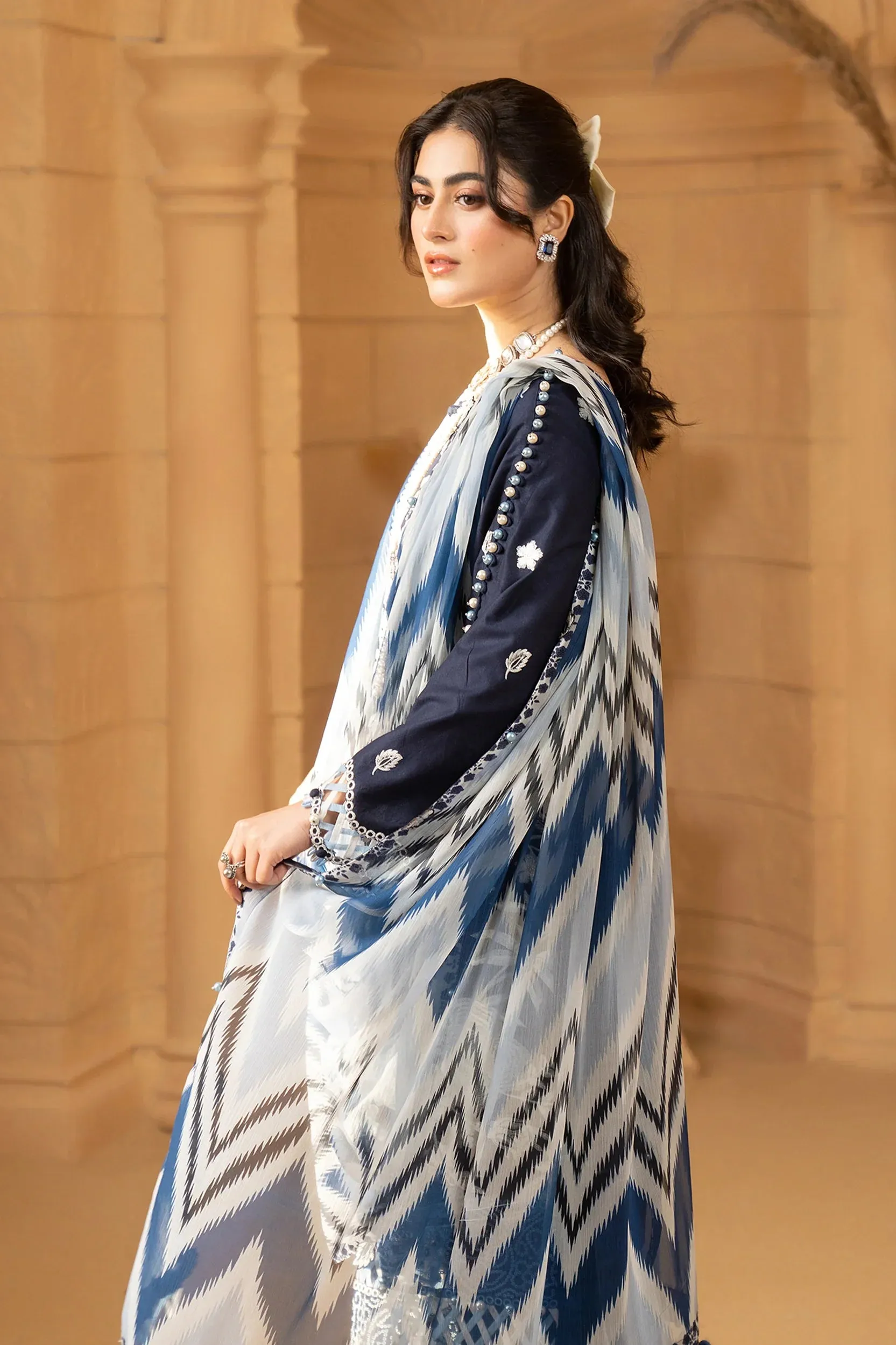 Hemstitch | Summer Luxury Lawn 24 | Ice Blue