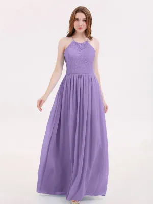 Illusion Neck Lace and Chiffon Maxi Gowns-Tahiti