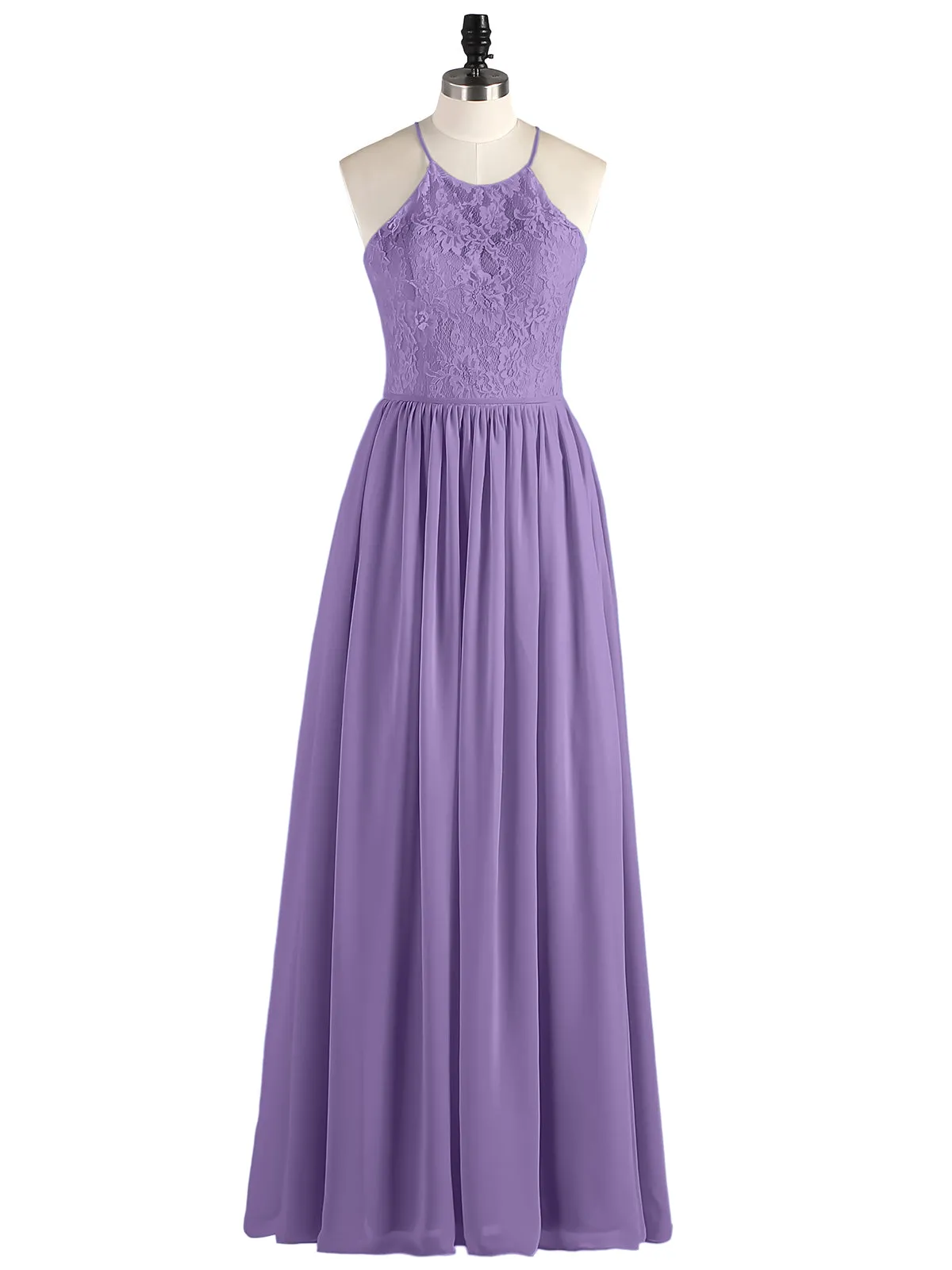 Illusion Neck Lace and Chiffon Maxi Gowns-Tahiti