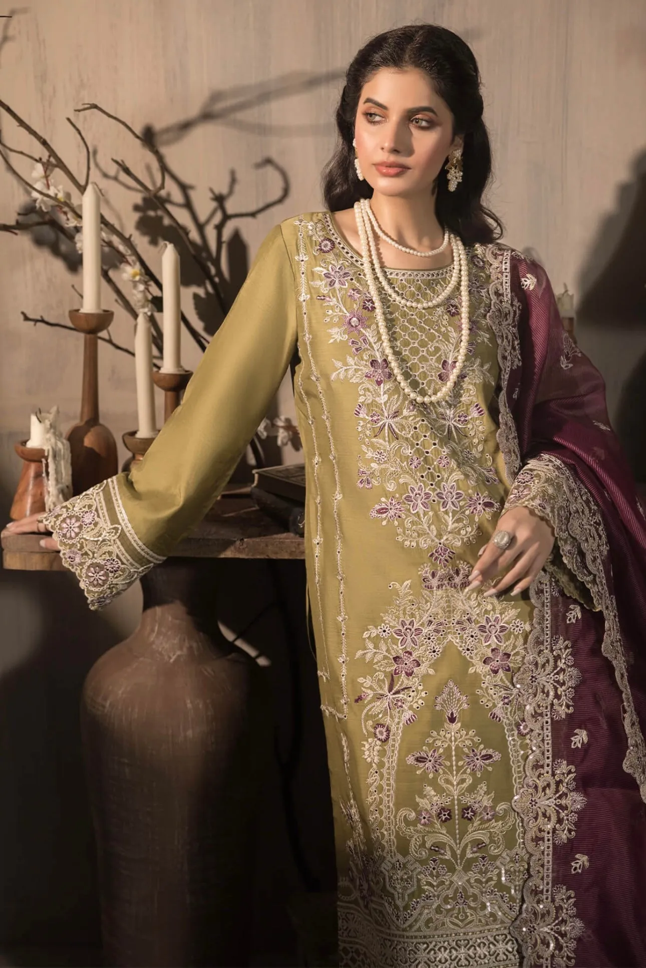 IMROZIA ‘Sehar’ | Embroidered Viscose Readymade | IP-75