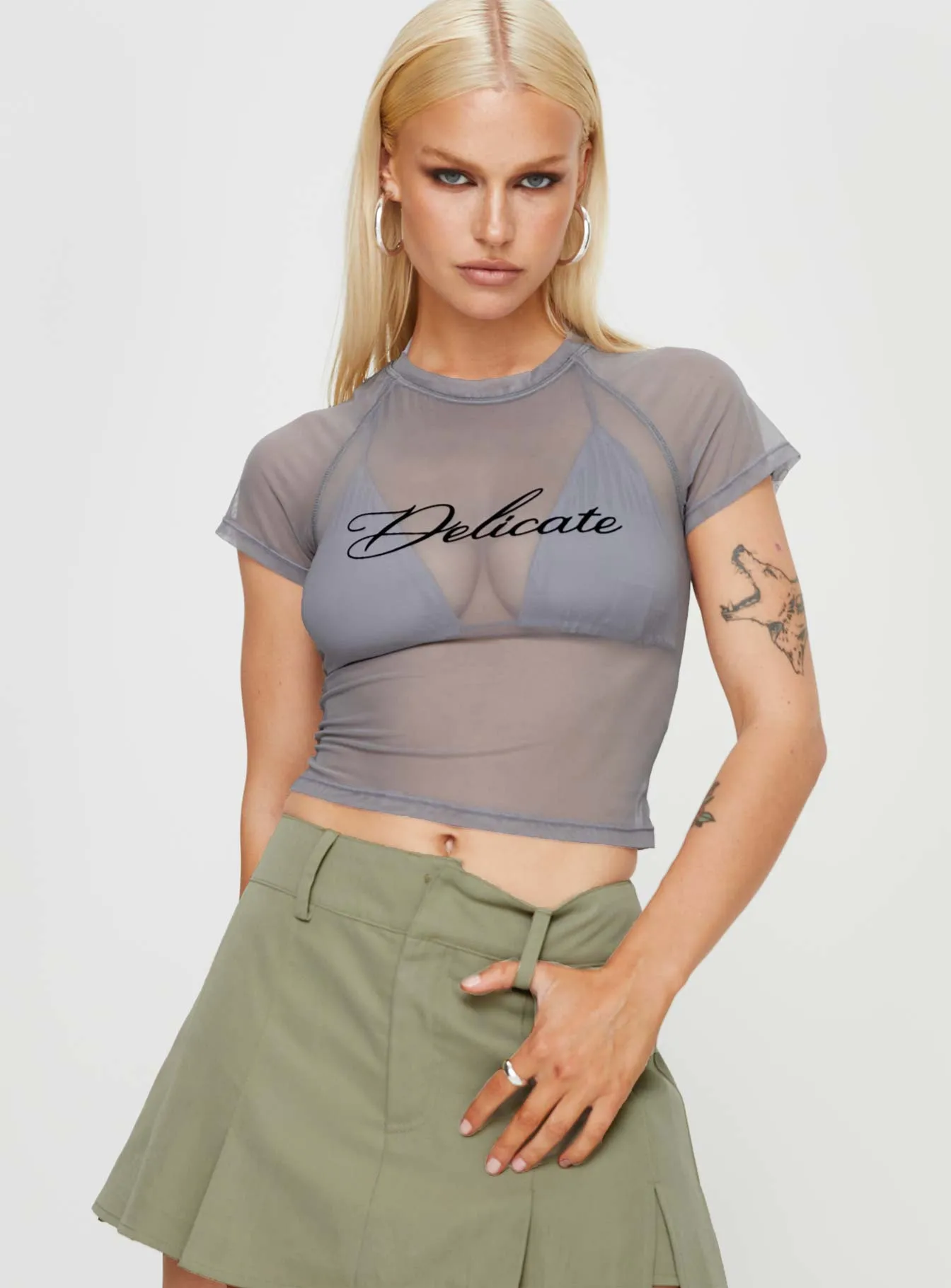 Kalvin Two Piece Mesh Top Soot