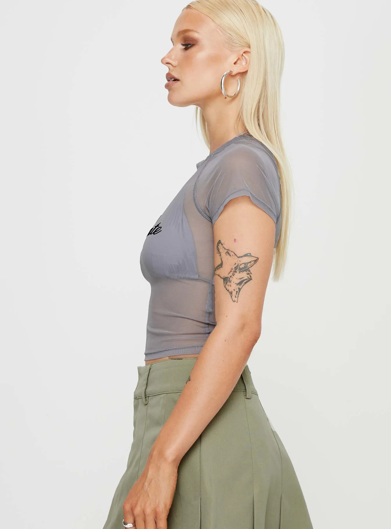 Kalvin Two Piece Mesh Top Soot