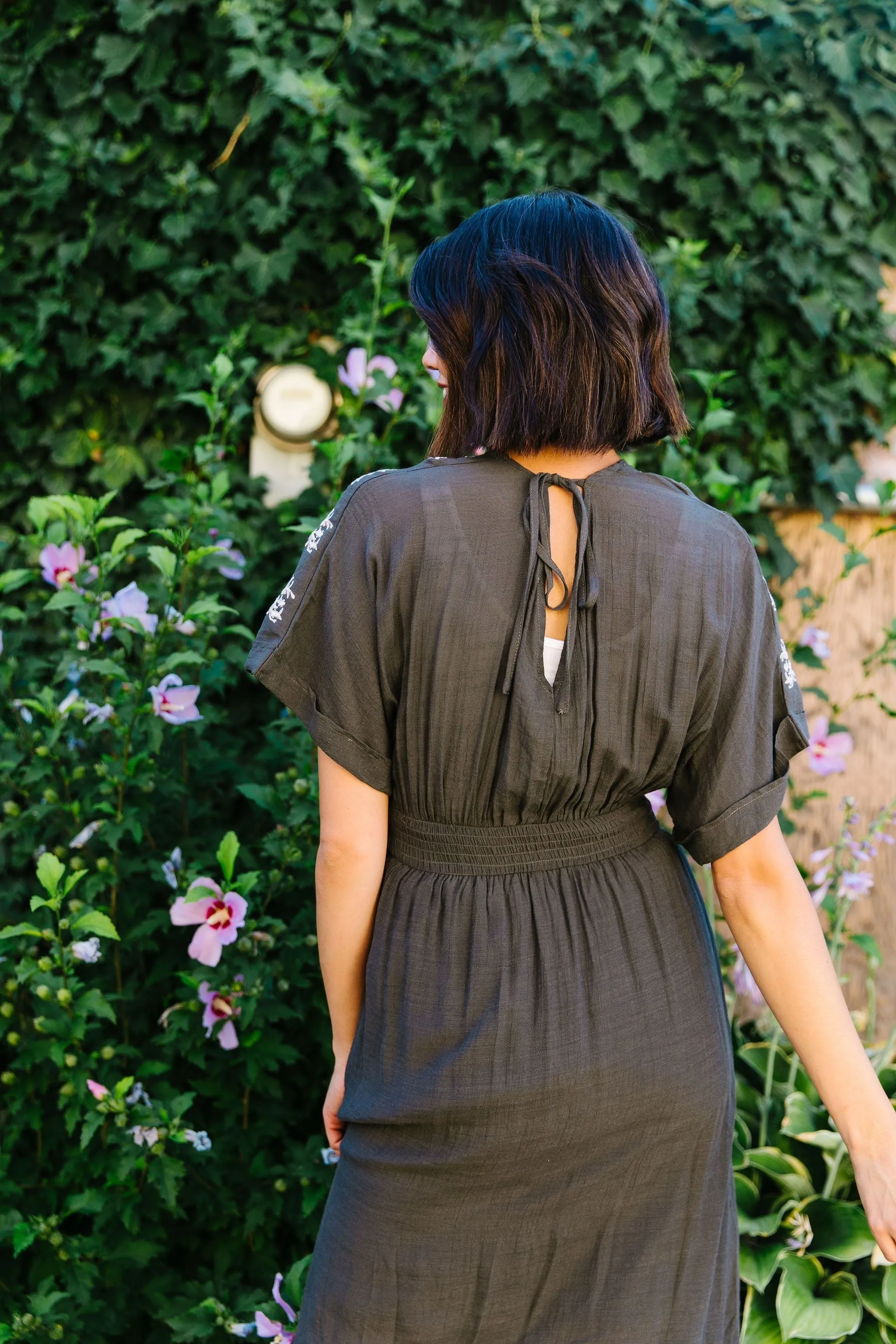 Kiss And Tell Embroidered Kimono Dress