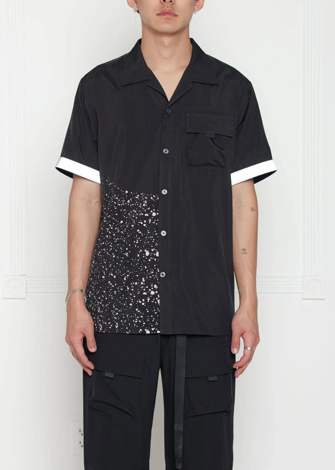 Konus Men's Reflective Tape Shirt In Black