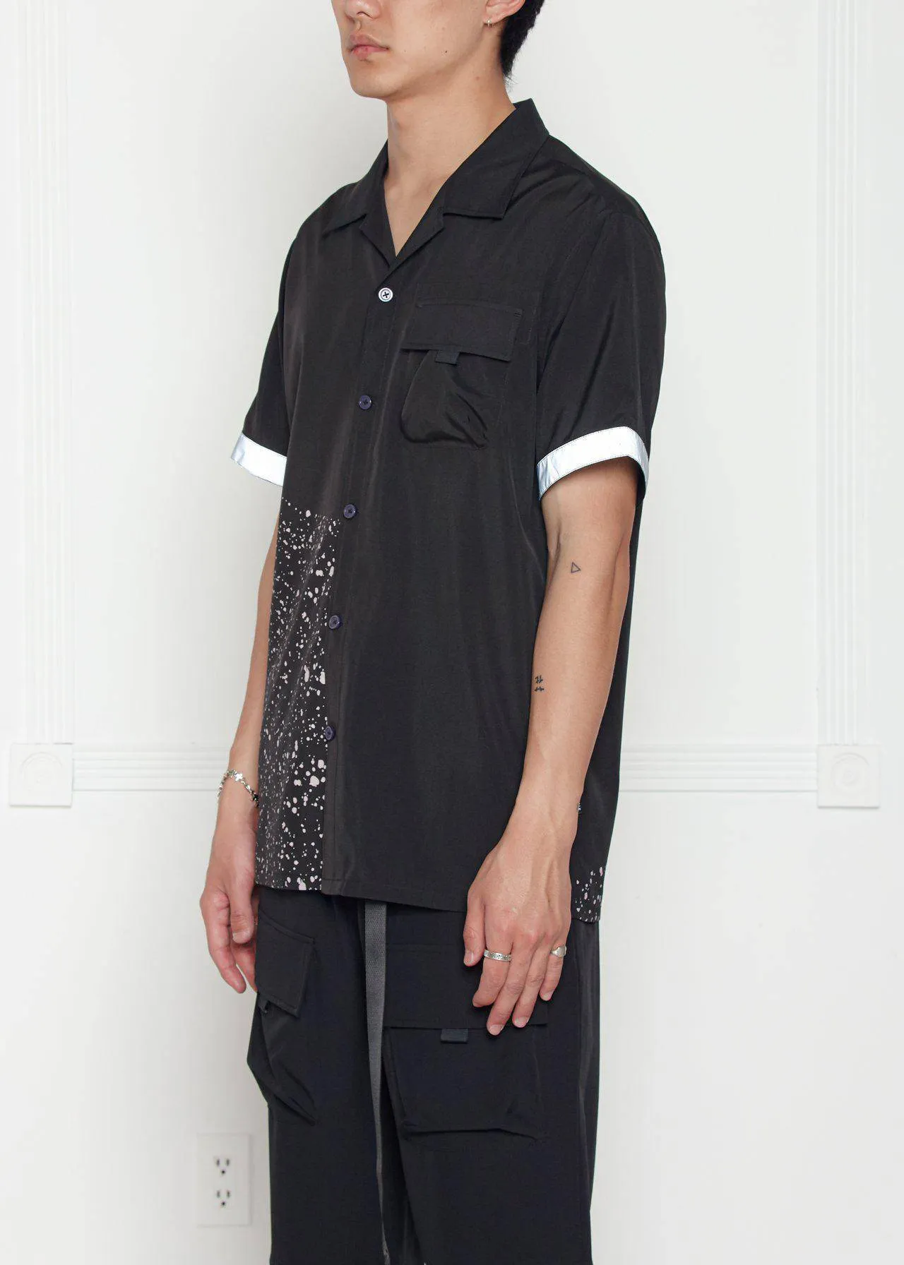 Konus Men's Reflective Tape Shirt In Black