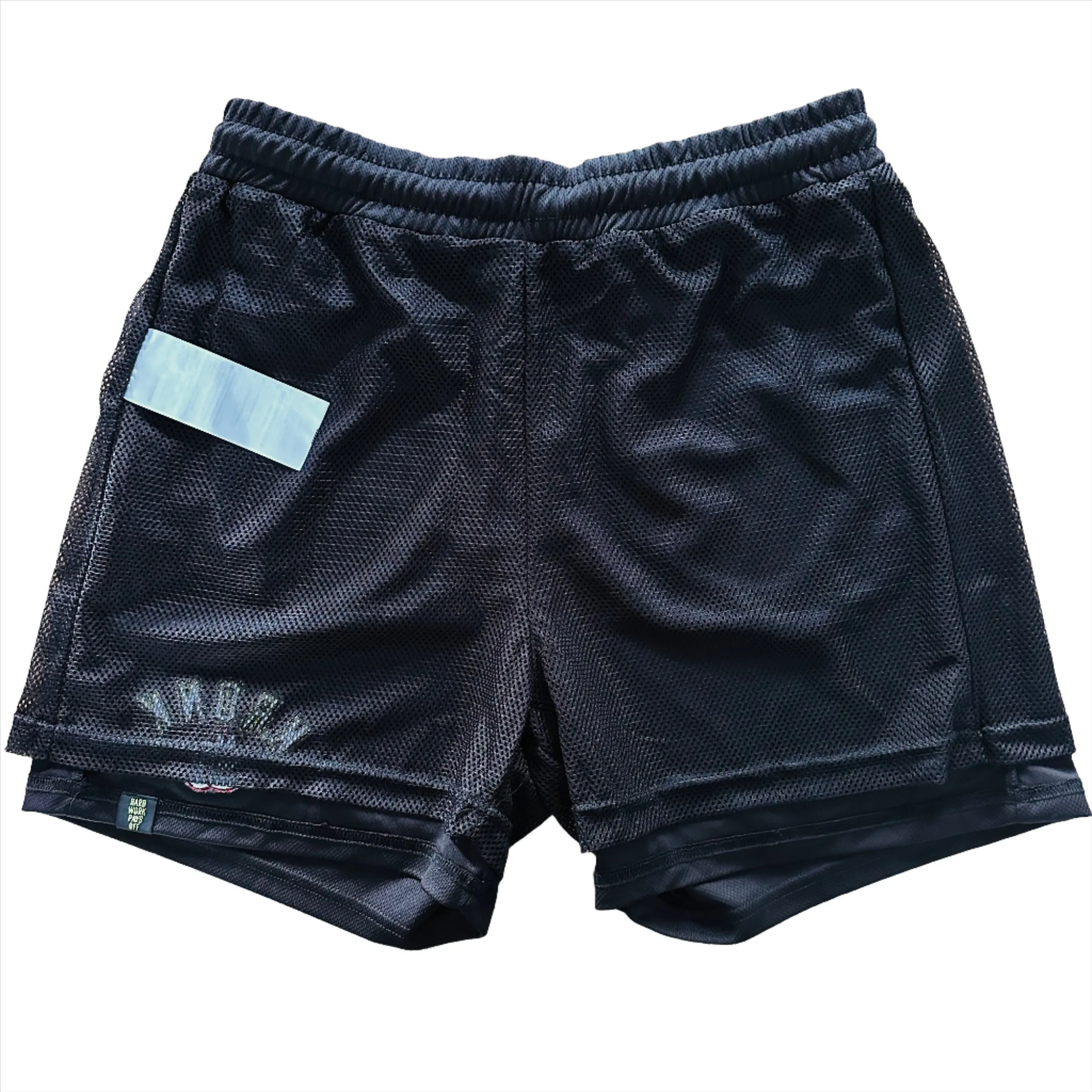 KRONK Gloves Applique Lined Gym Shorts Black