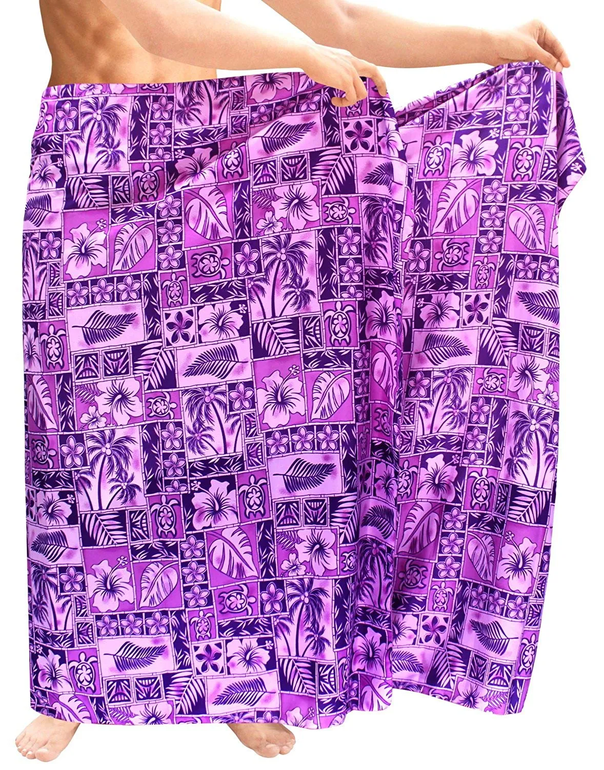 LA LEELA Beach Wear Mens Sarong Pareo Wrap Cover upss Bathing Suit Beach Towel Swimming