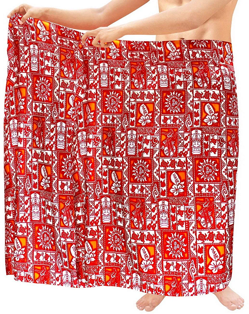 LA LEELA Beach Wear Mens Sarong Pareo Wrap Cover upss Bathing Suit Beach Towel Swimming