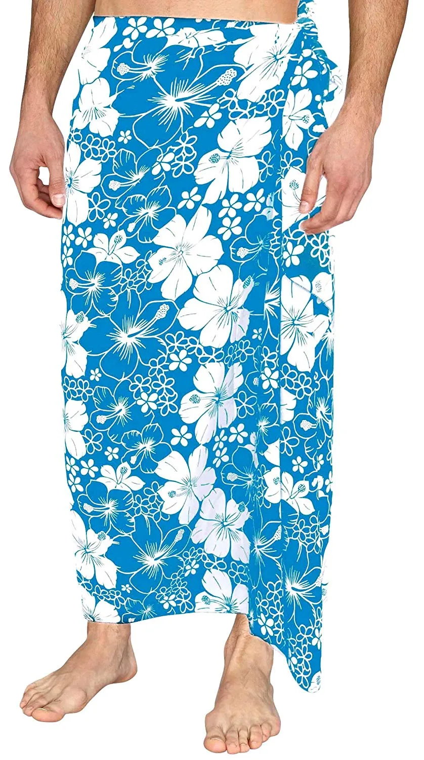 LA LEELA Beach Wear Mens Sarong Pareo Wrap Cover upss Bathing Suit Beach Towel Swimming