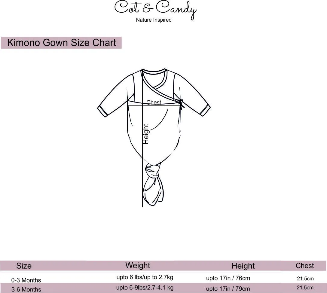 Latte Organic gown and headband set
