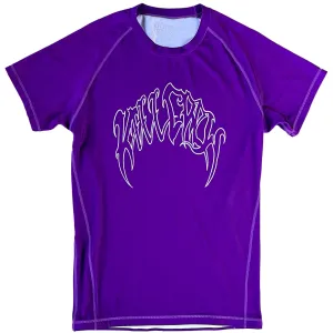 LONE WOLF SHORT SLEEVE RASH GUARD - PURPLE