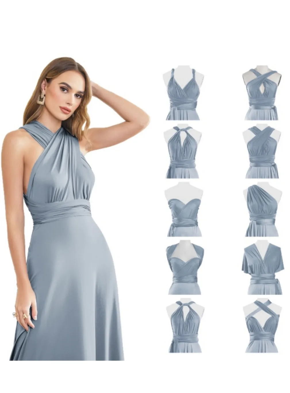 Long Infinity Dresses Convertible Gowns Floor-Length Formal Dresses