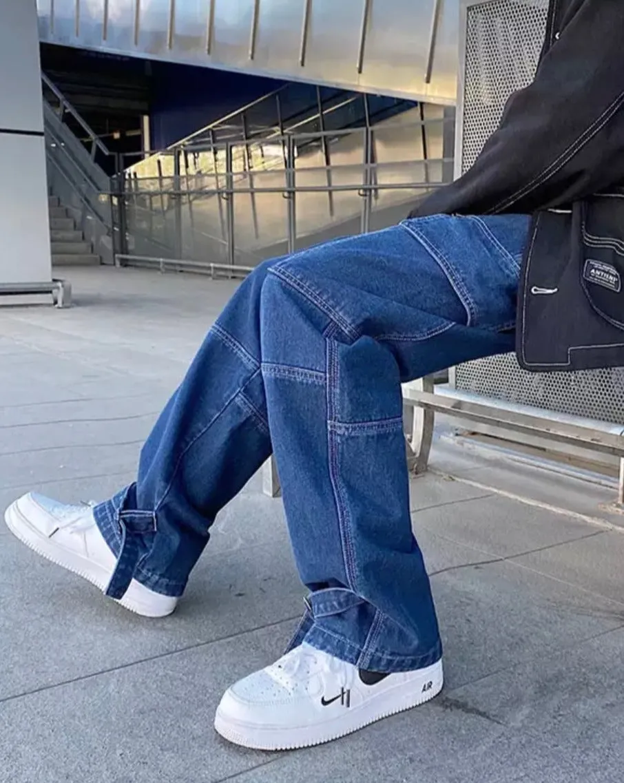 Loose Cargo Denim Jeans