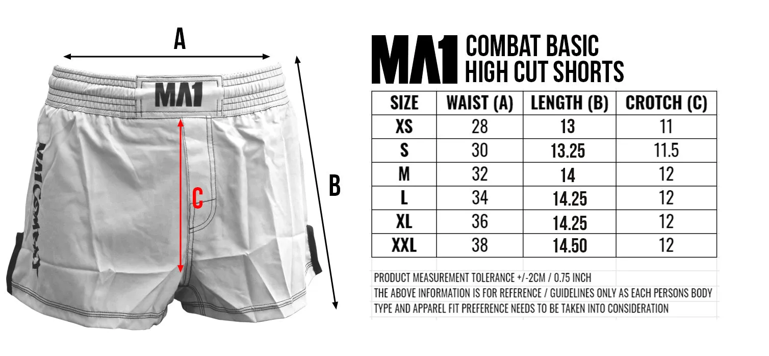 MA1 CAMO FIRE HIGH CUT MMA SHORTS - INSPIRED BY CRAIG JONES