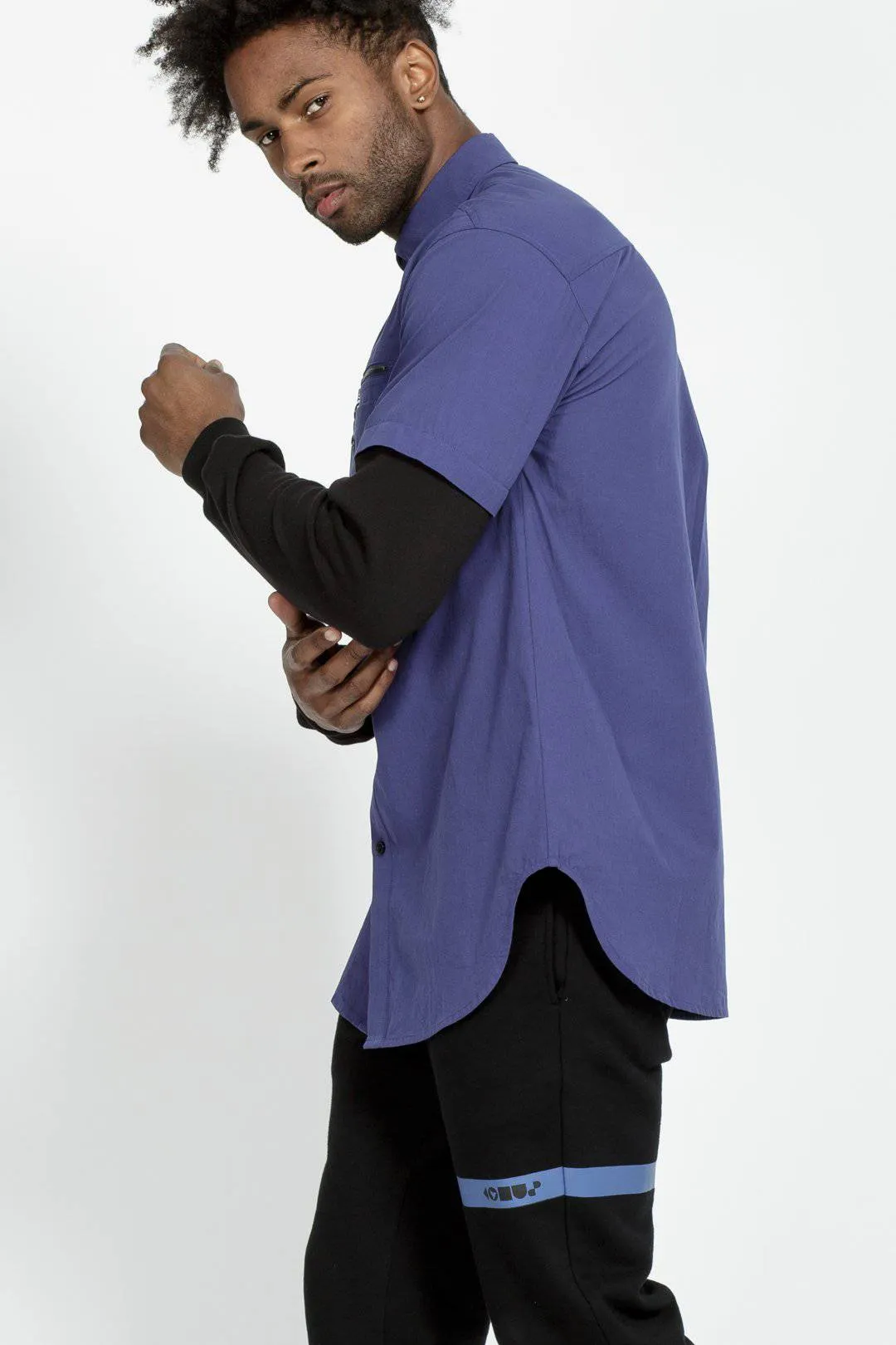 Men's 2 Layer Shirt in Deep Cobalt