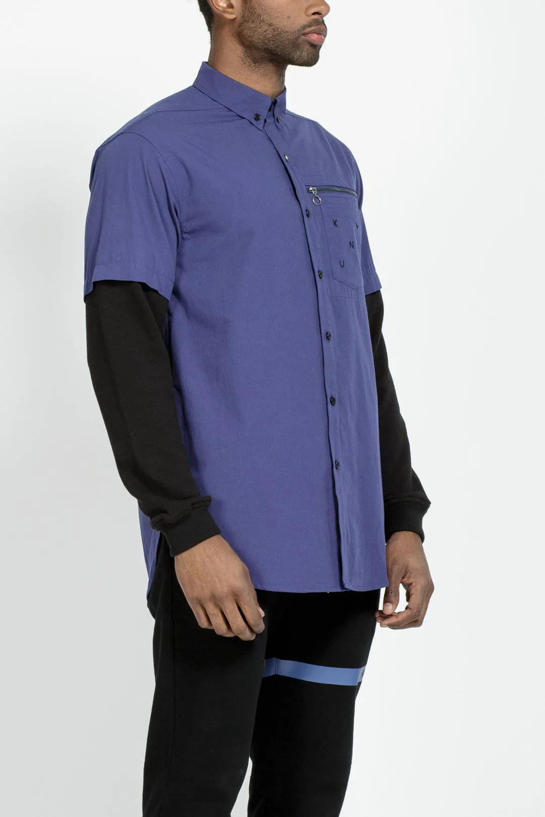 Men's 2 Layer Shirt in Deep Cobalt