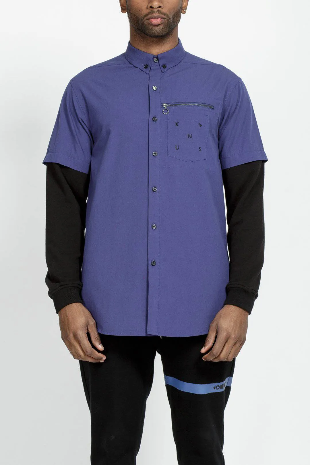 Men's 2 Layer Shirt in Deep Cobalt