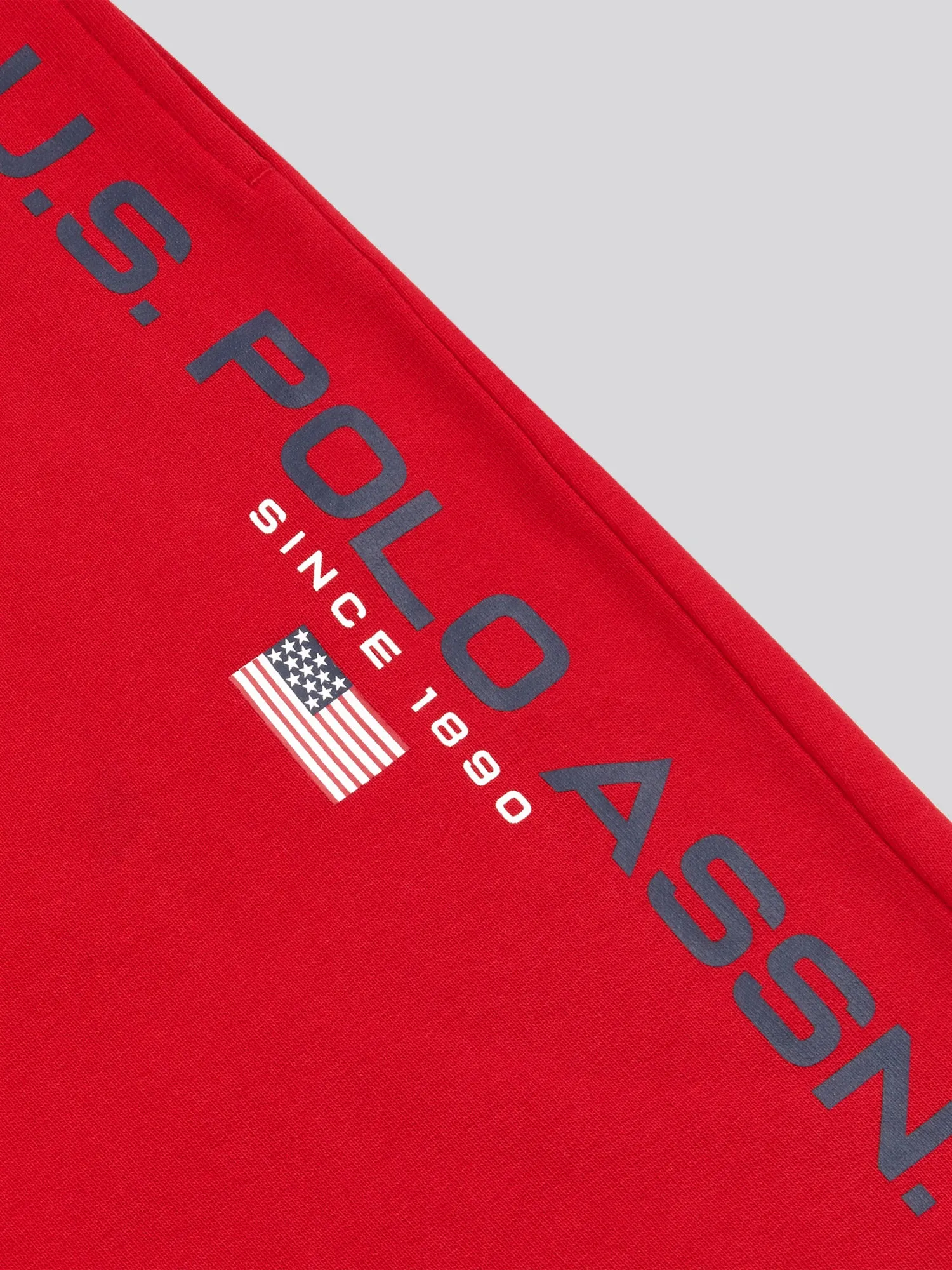 Mens Block Flag Graphic Shorts in Tango Red