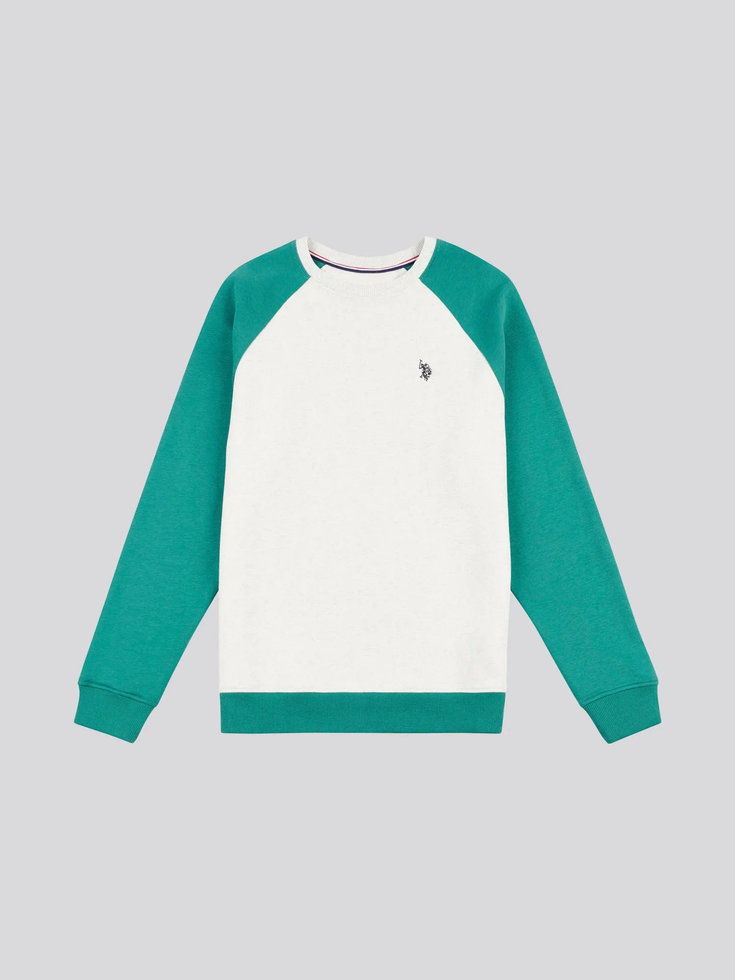Mens Colour Block Sweatshirt in Ivy