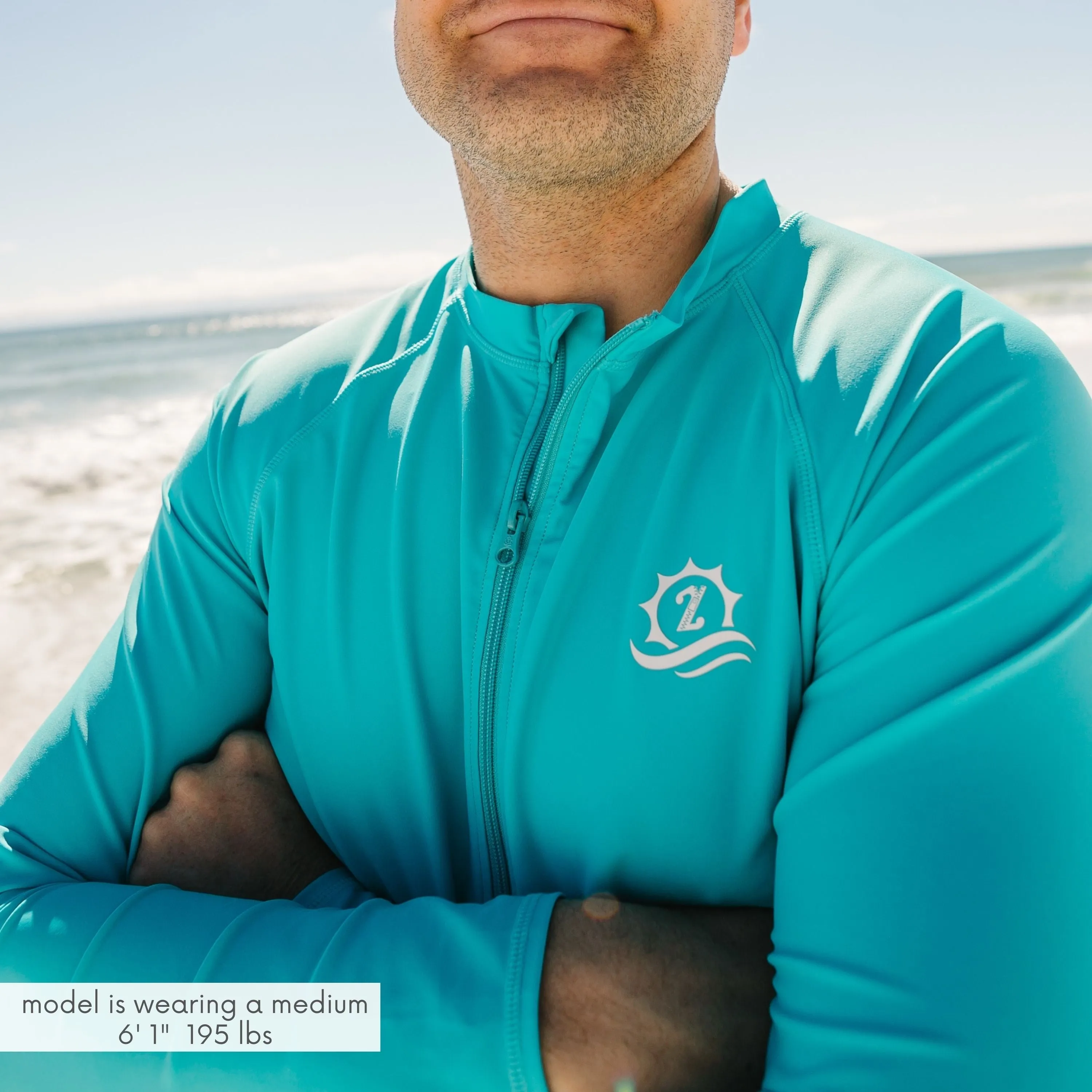 Men's Long Sleeve Rash Guard | “Scuba Blue”