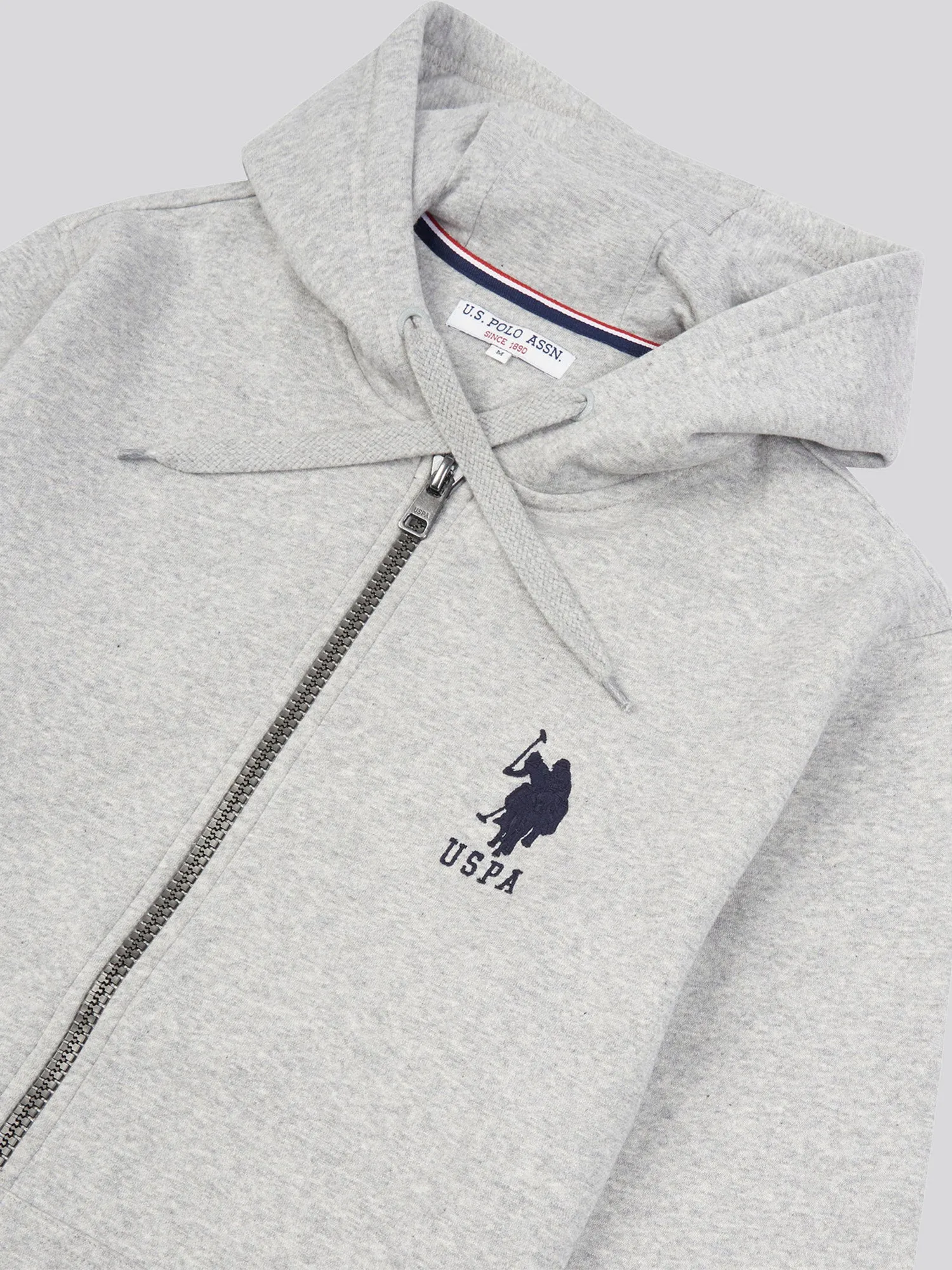 Mens Player 3 Zip-Through Hoodie in Vintage Grey Heather